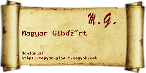 Magyar Gibárt névjegykártya